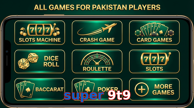 Main screen of Super 9t9 games page for PK players